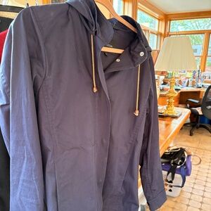 Babaton Women's Rain Jacket Size M Navy Polyester